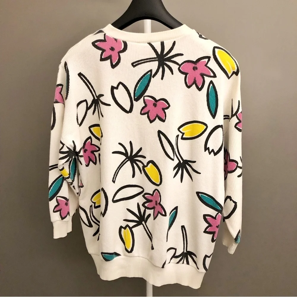 Vintage Oversized Multicolored Artsy Colorful Pattern Sweatshirt Sweater Jumper. - Picture 6 of 16